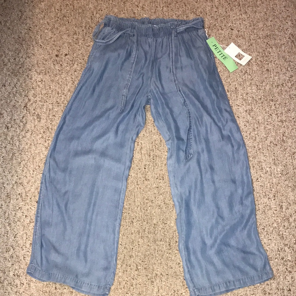NWT Chambray denim pants Petite M